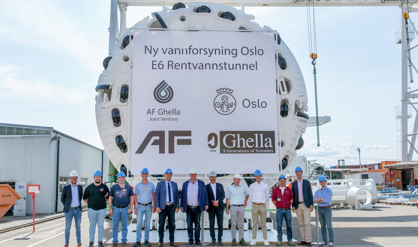 Gruppebilde: JV AF Ghella bygger ny rentvannstunnel under Oslo 