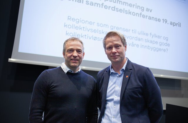 Ordførerne Morten Lafton fra Jevnaker (til venstre) og Harald Tyrdal fra Lunner leder hvert sitt regionråd.