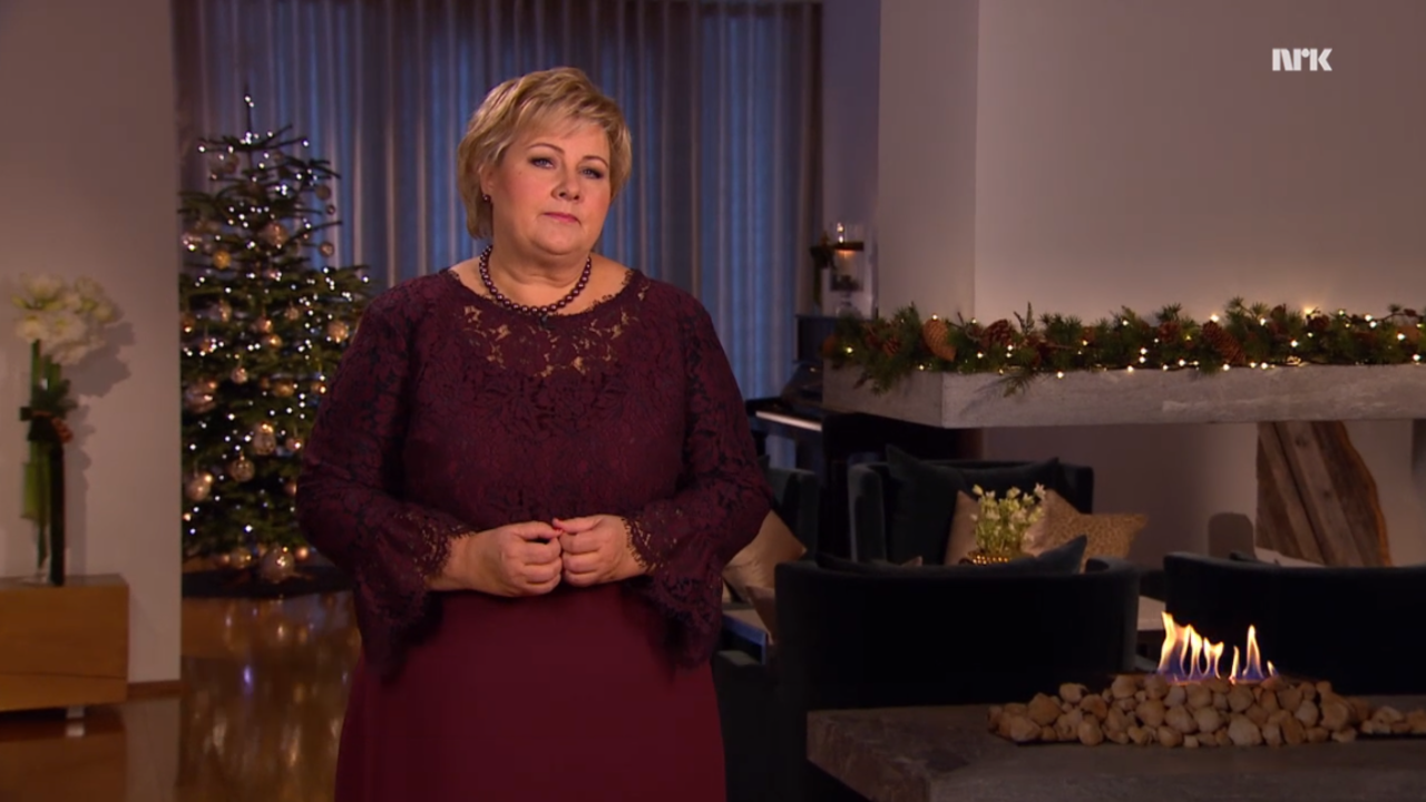 FLERE BARN: I sin nyttårstale oppfordret statsminister Erna Solberg nordmenn til å få flere barn. 