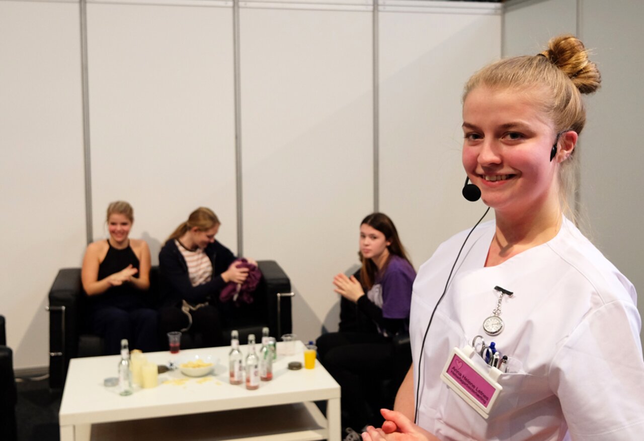 Anna Helene Overå Letnes, helsefagarbeider fra Trøndelag, i konkurranse under Yrkes-NM 2018.