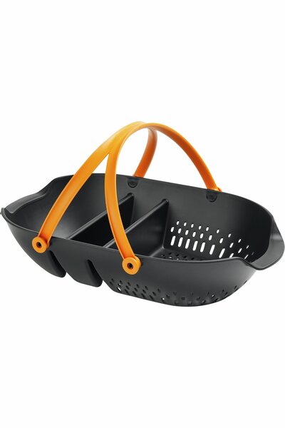 Skördekorg Fiskars Plus svart/orange 61x39x13cm
