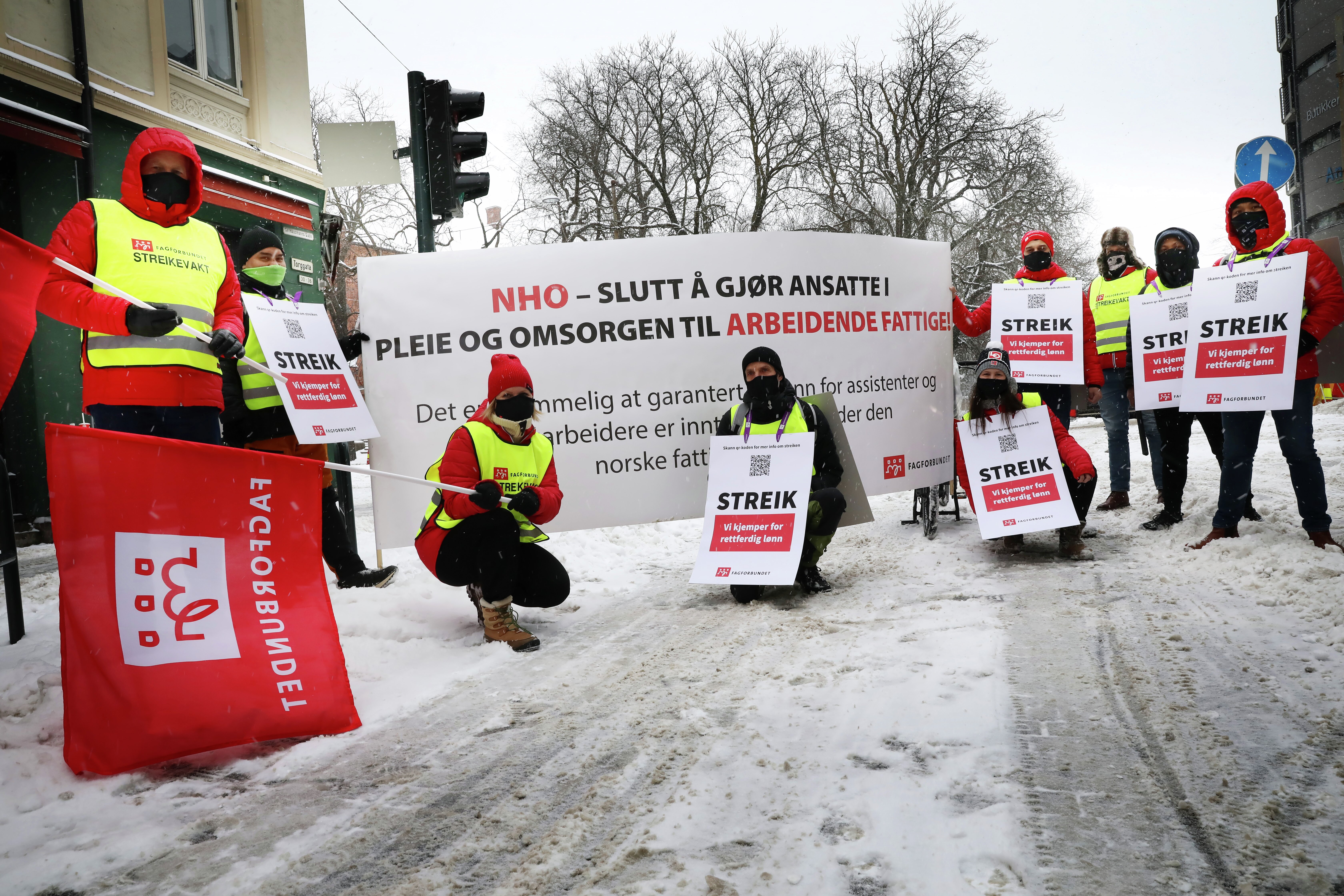streikemarkering 481 streik Fagforbundet Pleie og Omsorg Oslo Fredrik Olstad NHO