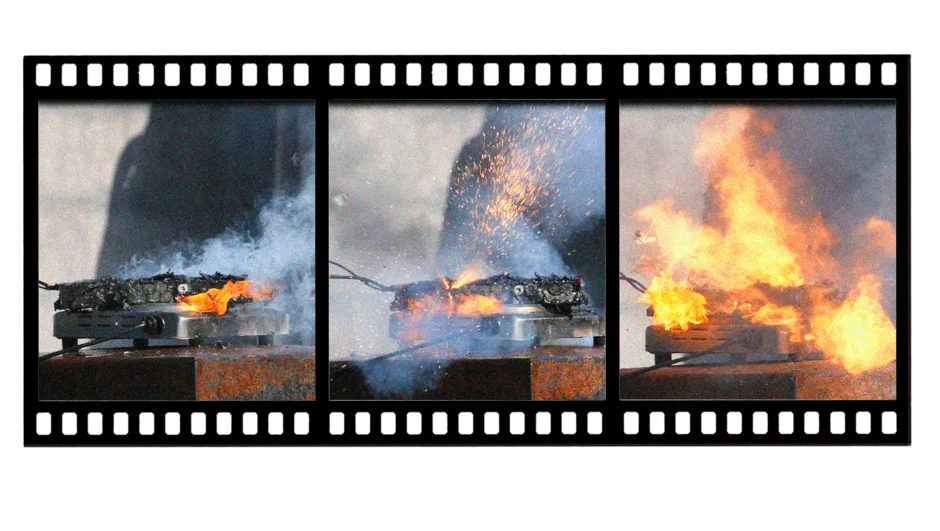 lithium-ion battery fire tests