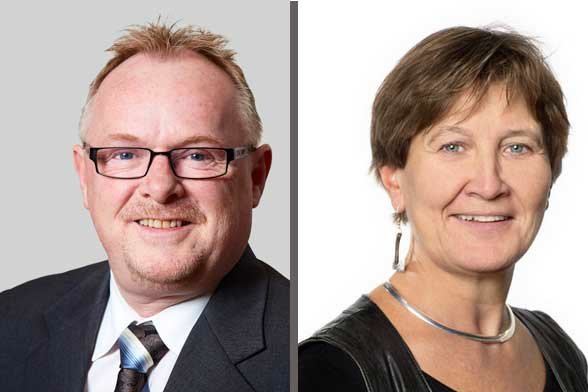 Fotomontasje: Per Sandberg og Mette Nord er begge enige om at Høyre/Frp-regjeringa har gjort for lite for de eldre. 