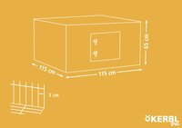 Utomhushage Kerbl med rymningsskydd 115x115x65cm