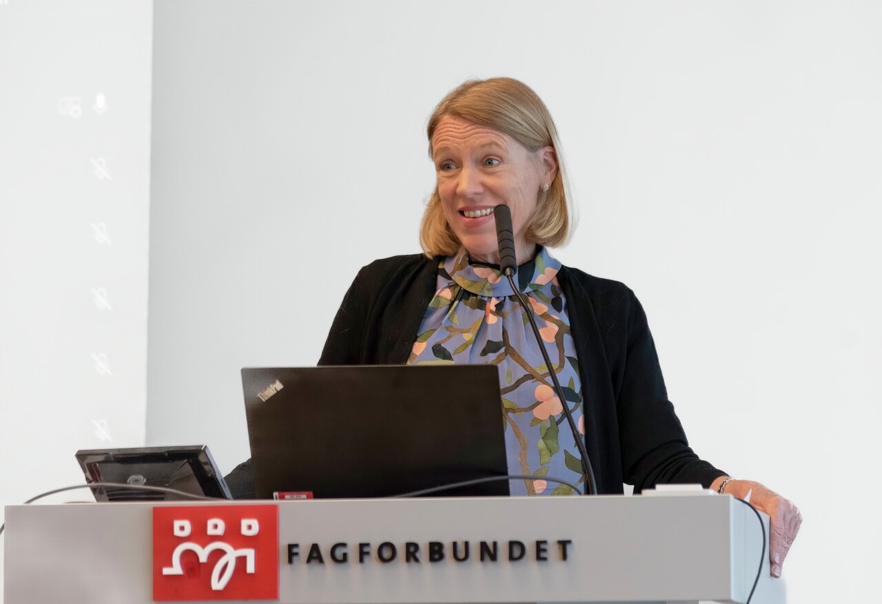 Utenriksminister Anniken Huitfeldt besøkte Fagforbundet for å gi en orientering om den utenrikspolitiske situasjonen.