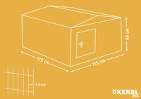 Utomhushage Kerbl Easy 115x115x60cm