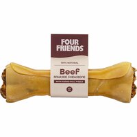 Hundtugg FourFriends Tuggben Beef Rawhide med tjurmuskel