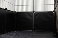 Inomhushage Kerbl Hoppla svart 144x72x72cm