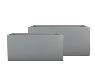 Box rektangulär kruka s/2 L60/70 B28/35 H28/35 cm cement Nedsatt 40%