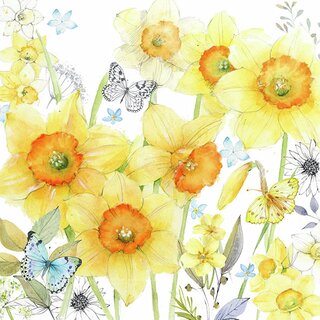Napkin Lunsj Classic Daffodils