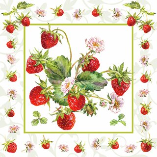 Napkin Lunsj Fresh Strawberries