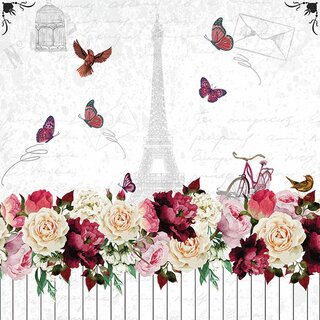 Napkin Lunsj Romantic Paris