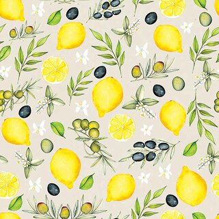 Napkin Lunsj Olives And Lemon