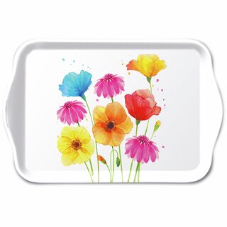 Tray Melamine 13x21 cm Colourful Summer Flowers