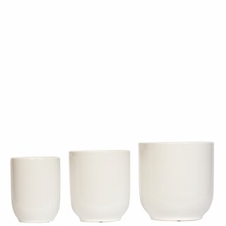 ANNA Urner s/3 D19/24/29 H25/27/30 cm hvit keramikk