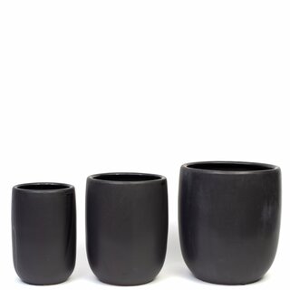 MADS Urner s/3 D24,5/31/41 H38/41,5/46 cm matt sort keramikk