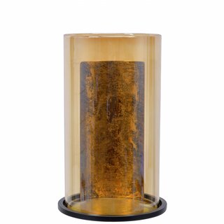 RAMAZAN Lykt med gyldent glass D17 H27,5 cm brown Nedsatt 50%