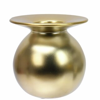 FLORA Vase D15 H14,5 cm matt gold