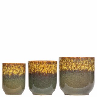 ANNA Urner s/3 D19/24/29 H24/27/30 cm brown/amber