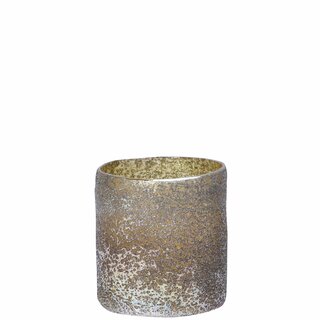 EMAN Lyslykt/vase D11,5 H11 cm golden brown
