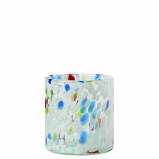 RAHEL Lyslykt/vase D14 H15 cm confetti white