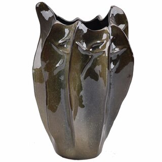 BRIGITTE Vase D25 H39 cm reactive brown/green