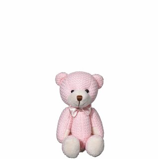 TEDDY Bamse sittende H12 cm pink