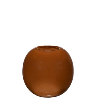 RAINBOW Vase D17,5 H15 cm burned amber m/gaveeske