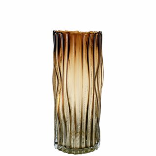 BAYAN Vase D13 H30 cm solid amber