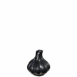 ONION Vase D12,3 H12,8 cm black vulcanic