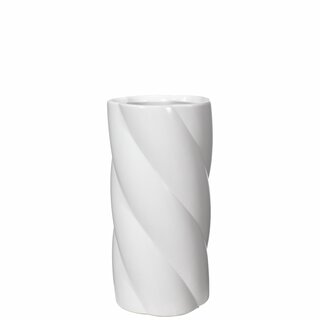 TWISTED Vase D15 H30 cm matt white