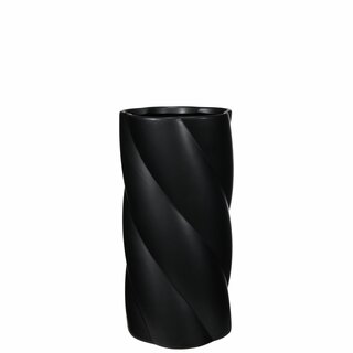 TWISTED Vase D15 H30 cm matt black