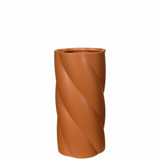TWISTED Vase D15 H30 cm cinnamon