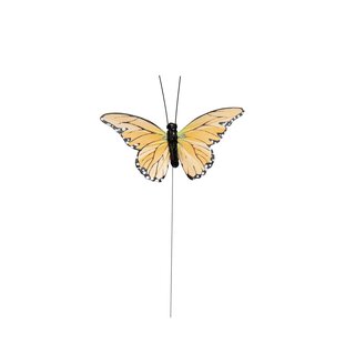 PASTEL Sommerfugl L8 cm på wire orange