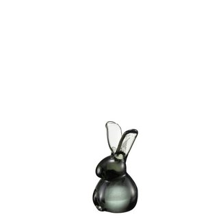 LILO Kanin i glass D4,5 H8,5 cm dark grey