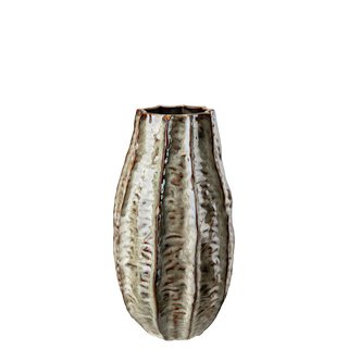 LEAFY Vase D14,5 H26,5 cm beige