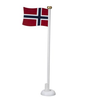 Bordflagg Norge i tre H30 cm