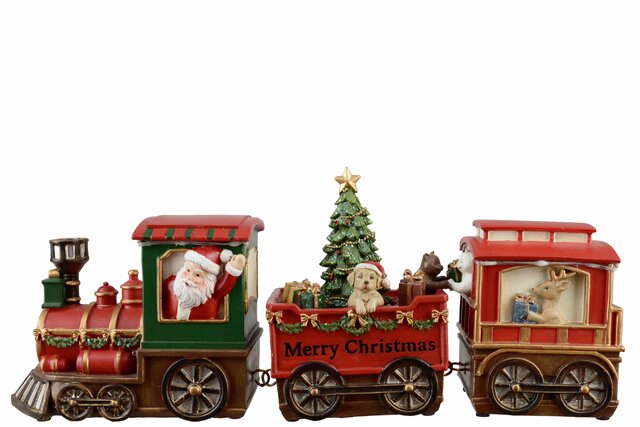 Twinkle Train w/lights L38 B15 H8 cm red/green