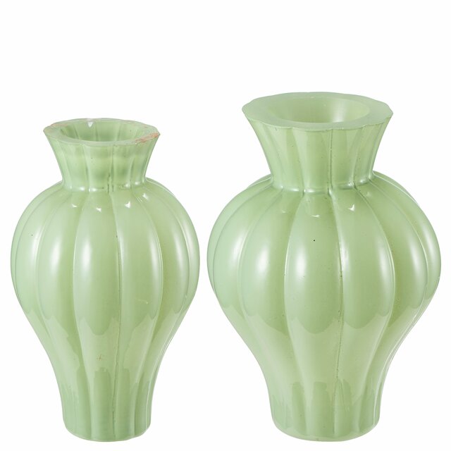 Raquel Mini vases 2ass D7/7,5 H10,5/12 cm solid green
