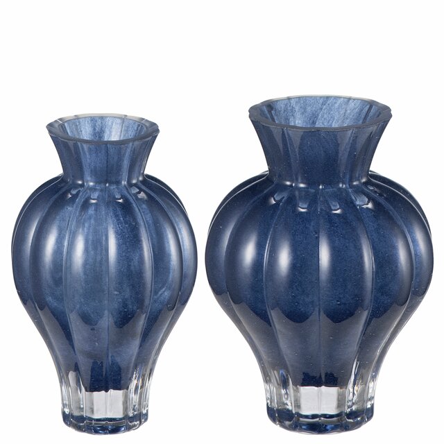 Raquel Mini vases 2ass D7/7,5 H10,5/12 cm solid blue