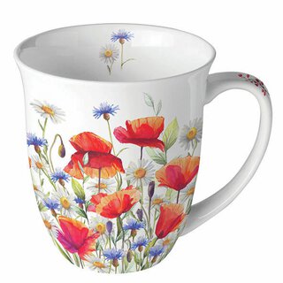 Mug 0.4 L Poppies and cornflowers
