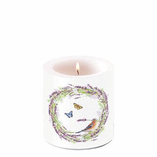 Candle small Chaffinch white