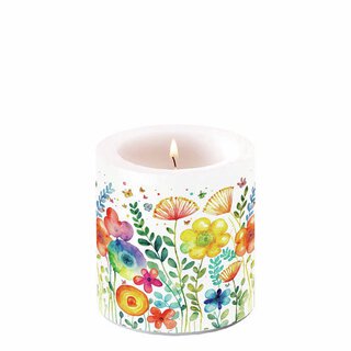 Candle small Vibrant spring white