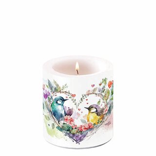 Candle small Loving birds