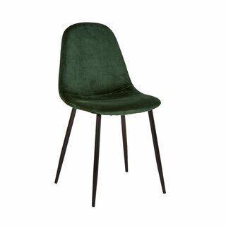 *Iben - Spisestol Dyp grønn, matt svarte ben 53,5x44,5x85 SH 49 SD 39 Metal, plywood