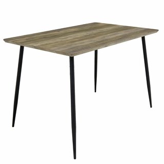 Smokey (M) - Kjøkkenbord Grå, svarte ben 120x80x76 mdf, melamin, metall