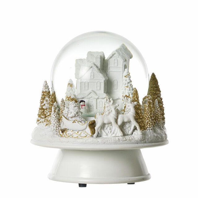Mason - Snøkule Resin D13,5x13,5cm Hvit