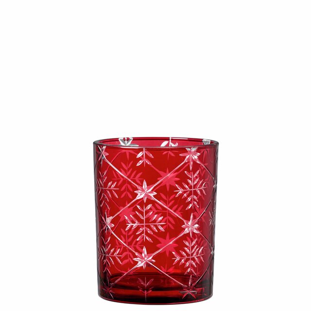Alfred - Telysholder Glass D10x12,5cm Rød