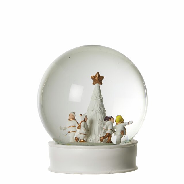 Grace - Snøkule Resin D12x13cm Hvit